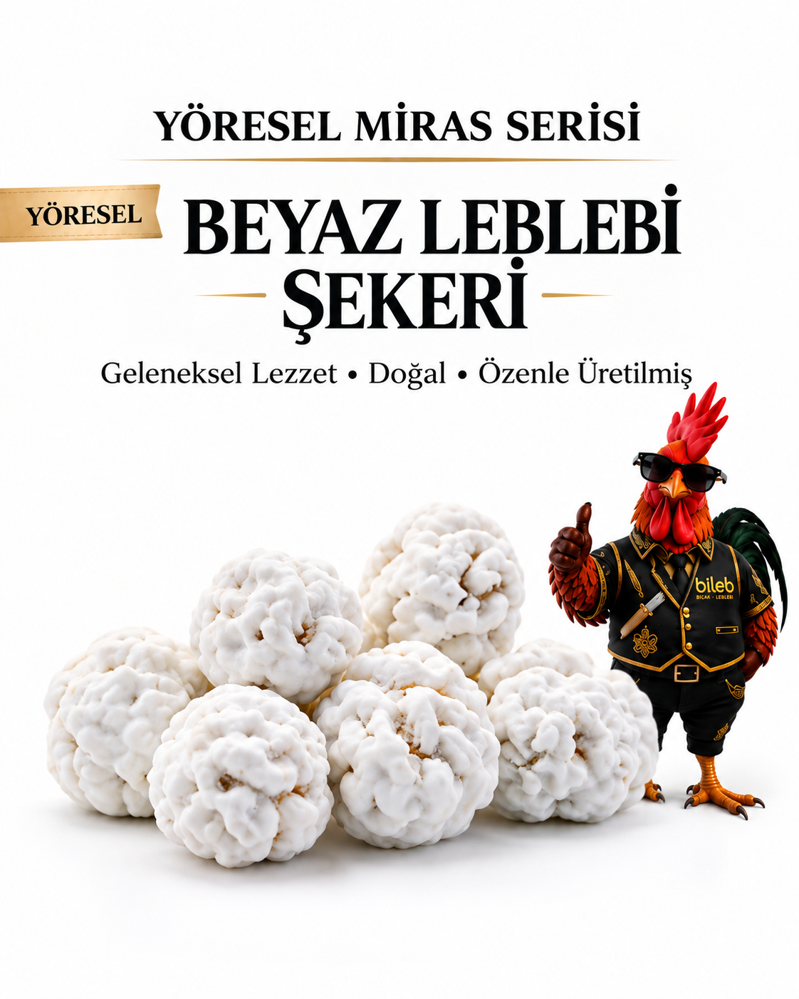 Yöresel Miras Serisi – Beyaz Leblebi Şekeri