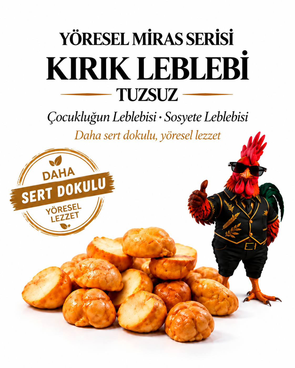 Yöresel Miras Serisi – Daha Sert Dokulu Tuzsuz Kırık Leblebi